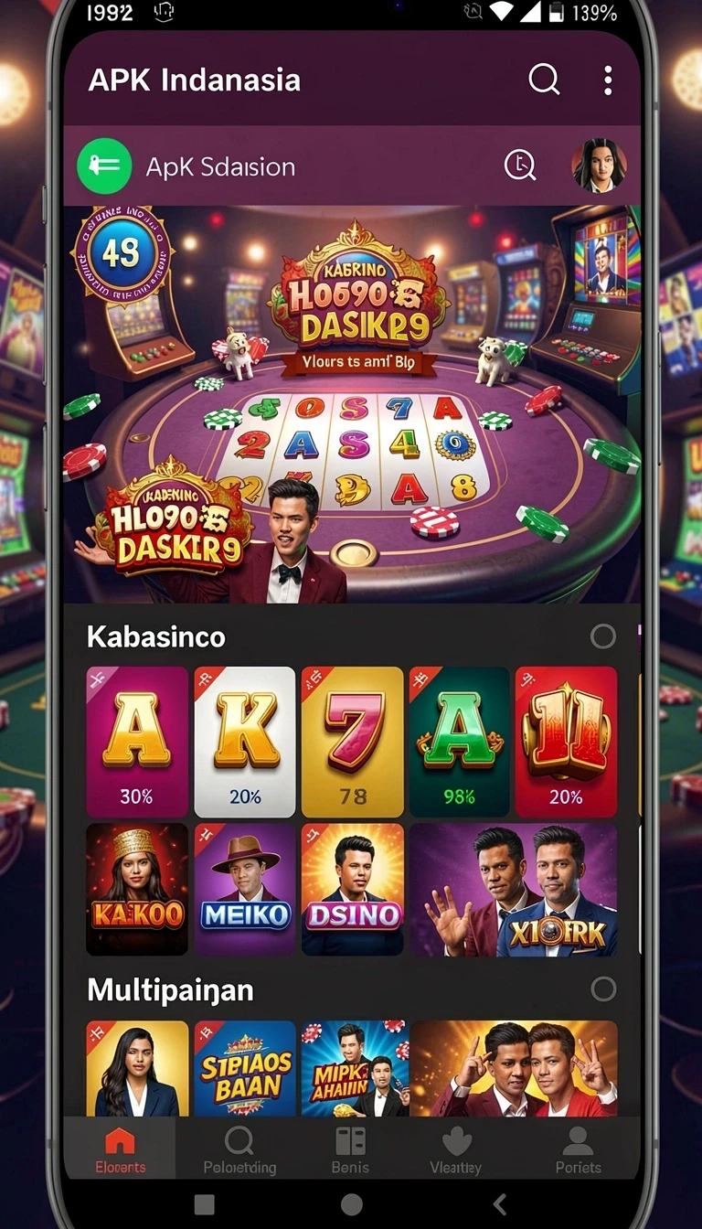 Tampilan utama aplikasi Aplikasi spin88 Resmi dan Terpercaya di Android yang intuitif dan efisien.