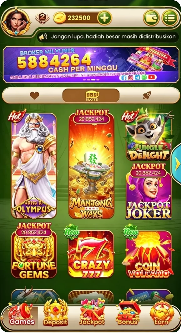 Tampilan utama aplikasi rolex878 Terbaru: Download APK Resmi dan Aman yang intuitif dan efisien.
