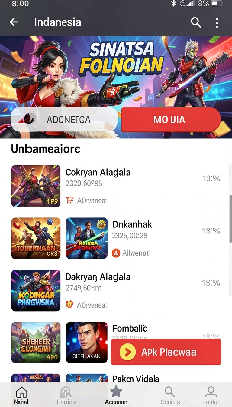 Tampilan utama aplikasi sobet88 Terbaru: Download APK Resmi dan Aman yang intuitif dan efisien.